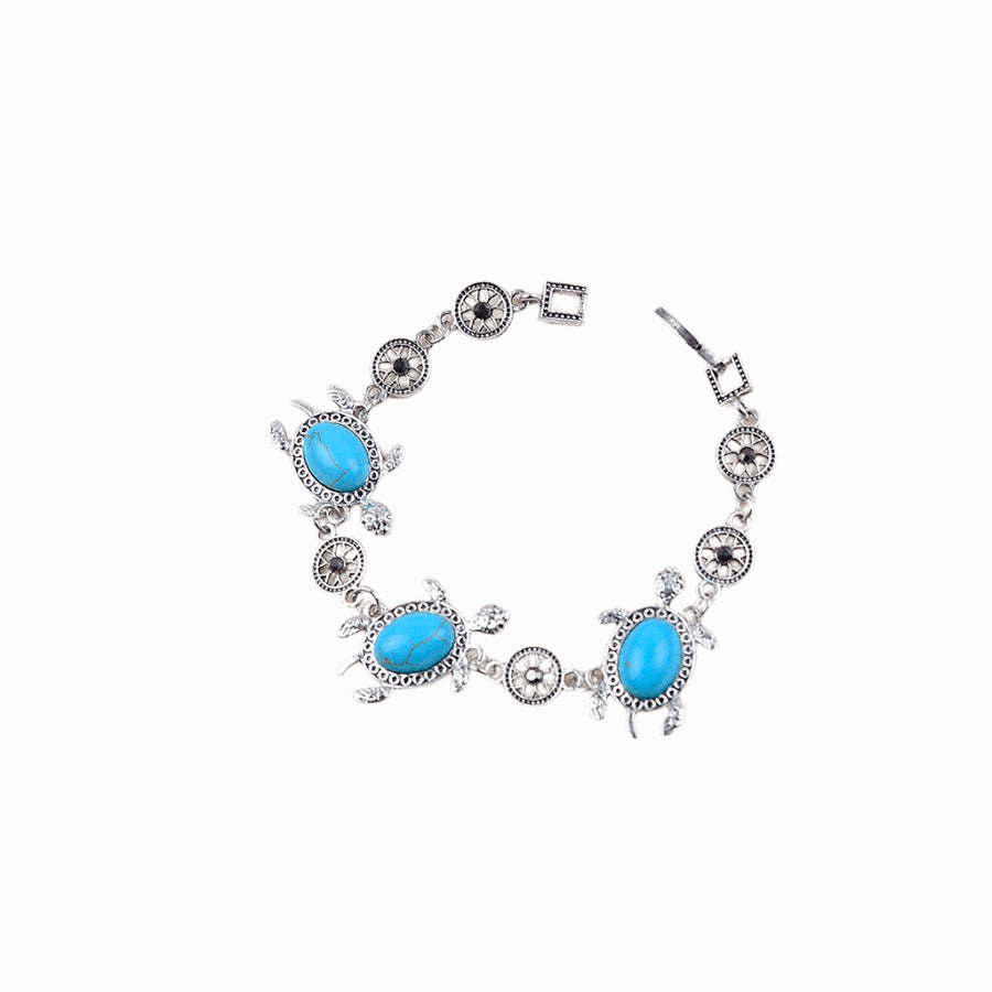 Wholesale Bohemian holiday style turtle set earrings necklace jewelry