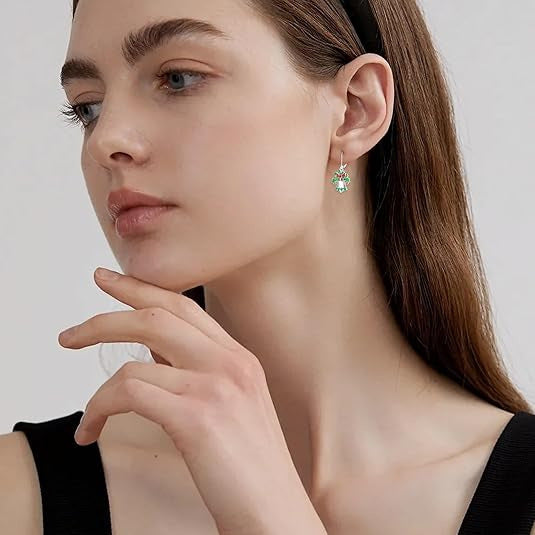 Wholesale  Christmas Ornaments, Creative Personalized Christmas Tree Bow Earrings