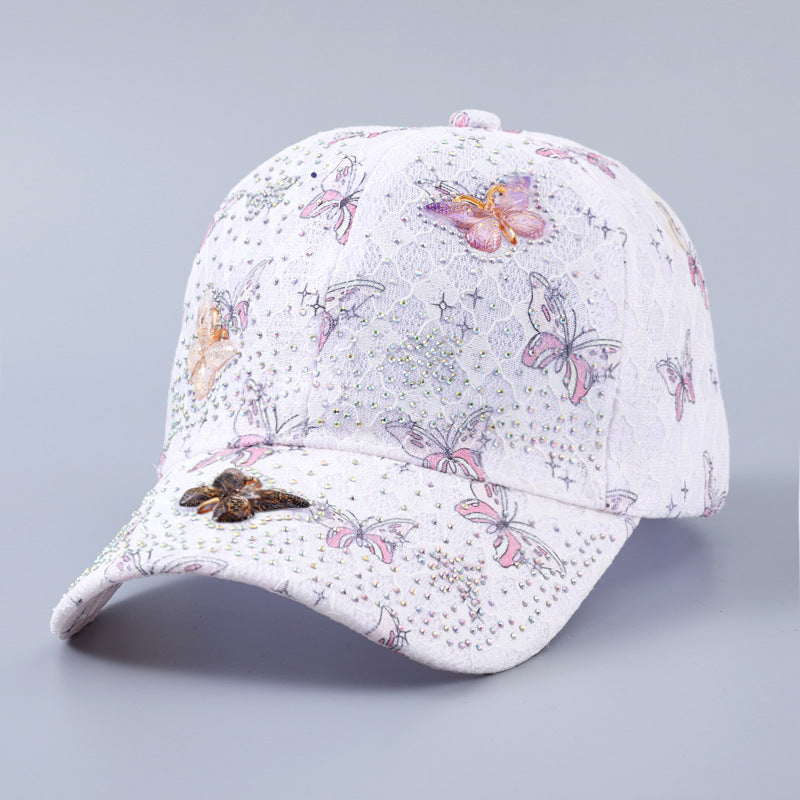 Wholesale lace butterfly dragonfly decorative baseball cap