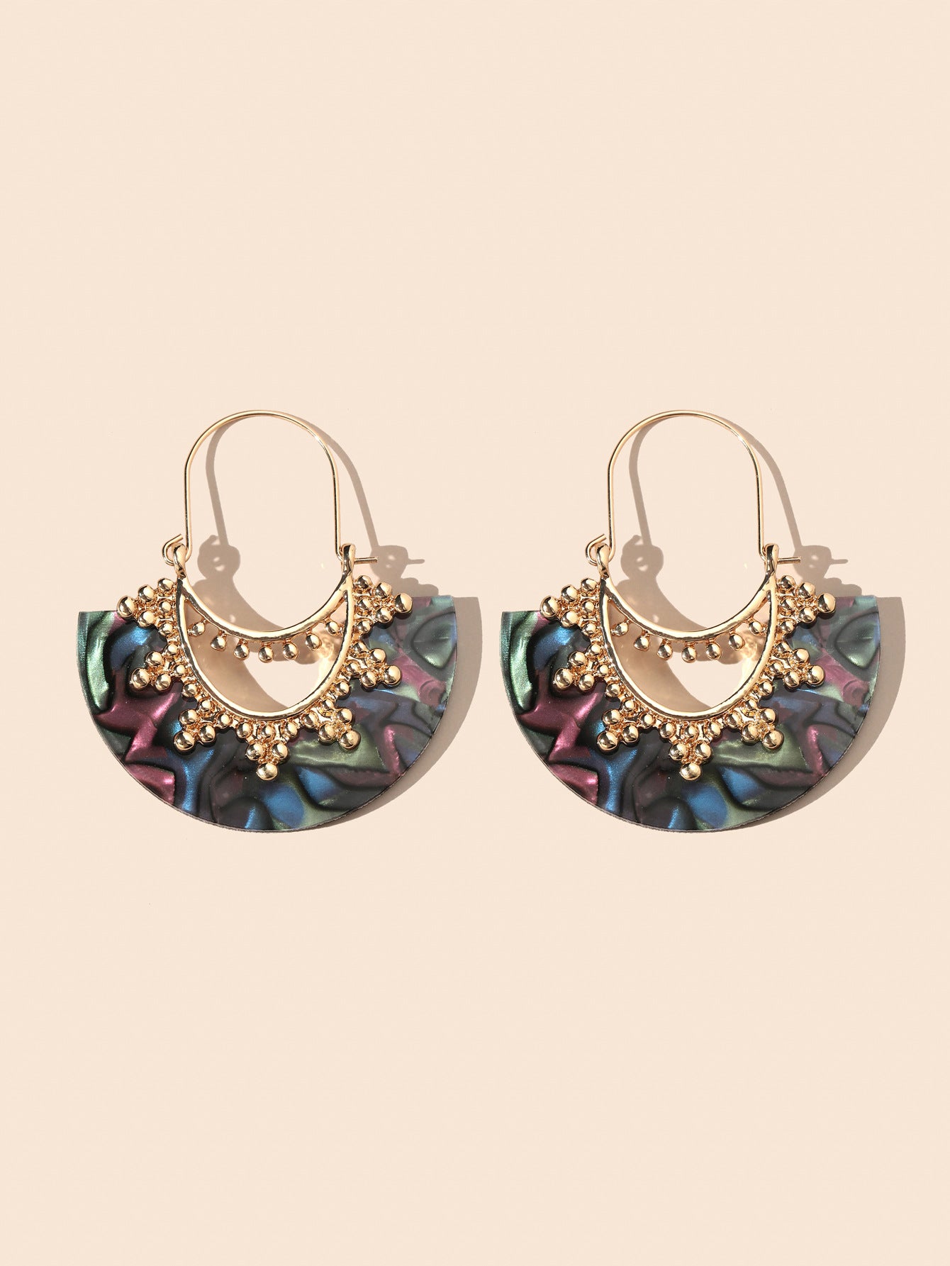Wholesale Bohemian Fan Shaped Earrings ACC-ES-JunJie008