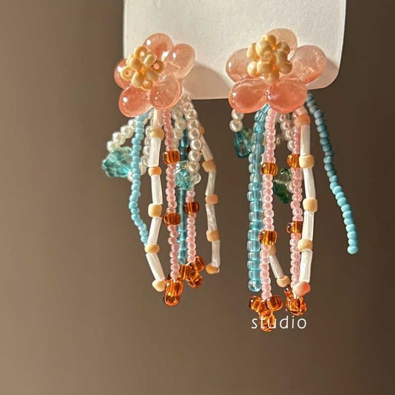 Wholesale Color Flower Earrings