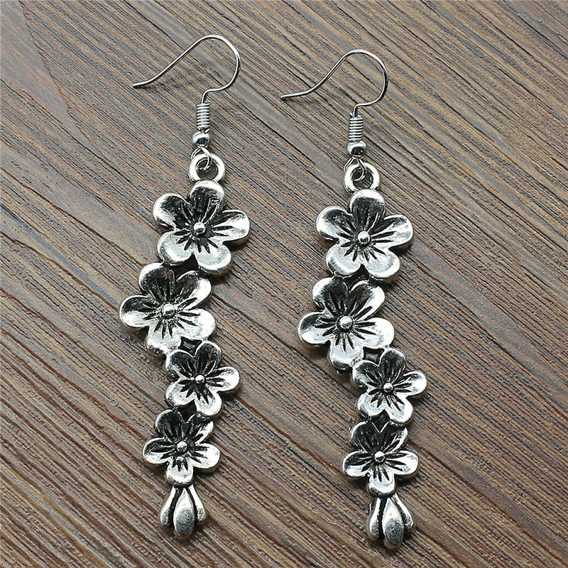 Wholesale Bohemian plant flower leaf earrings