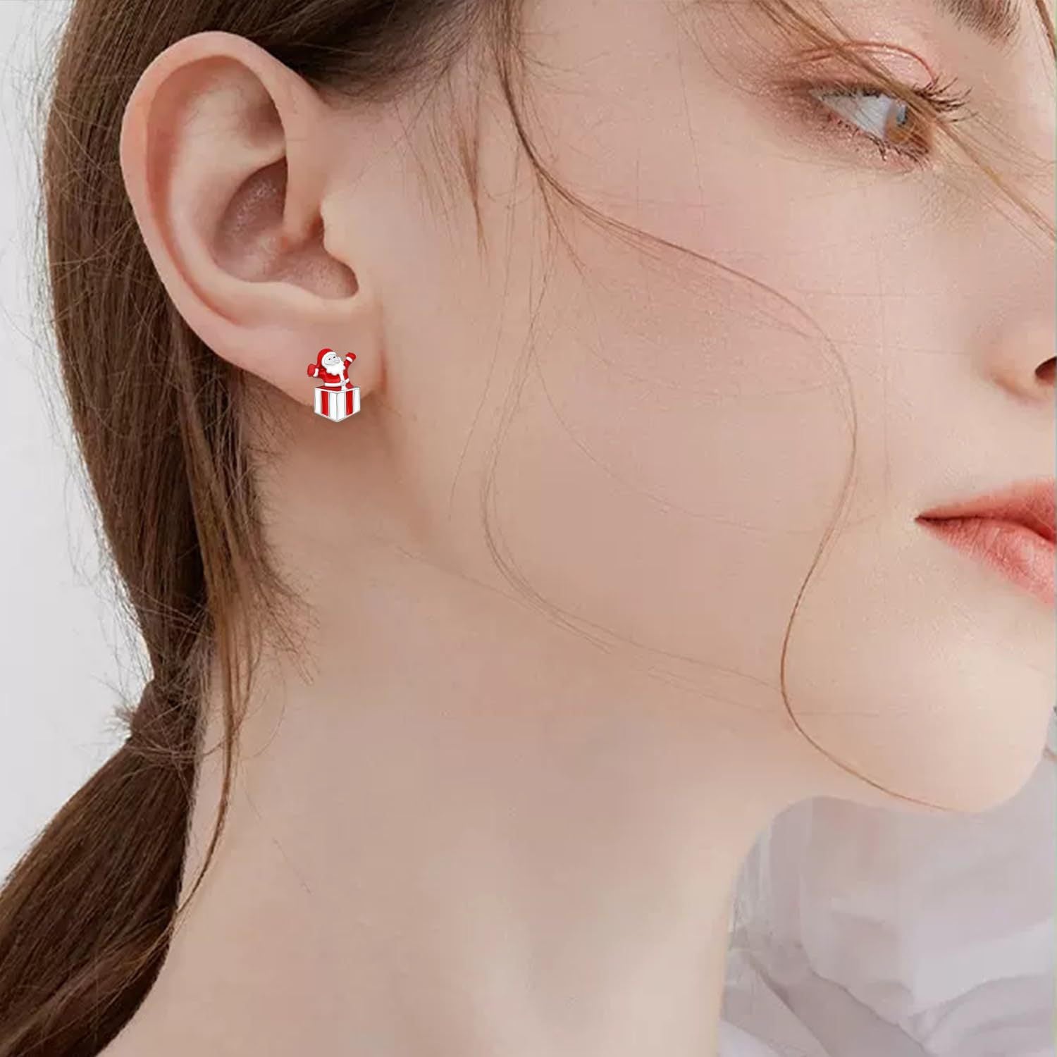 Wholesale Christmas Accessories Santa Claus Gift Earrings