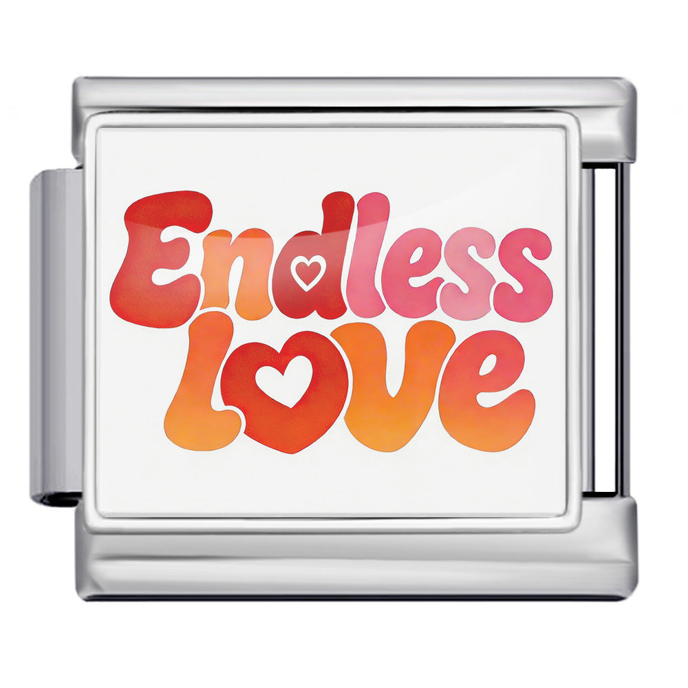 Wholesale 9mm Italian Charm Starter Bracelets DIY Valentine' s Day Heart-Shaped Stainless Steel Composable Bracelet