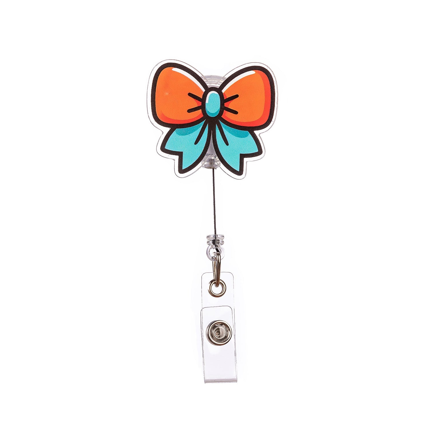 Wholesale Love Romantic Workplace  Acrylic Retractable Rotating Badge Keychain