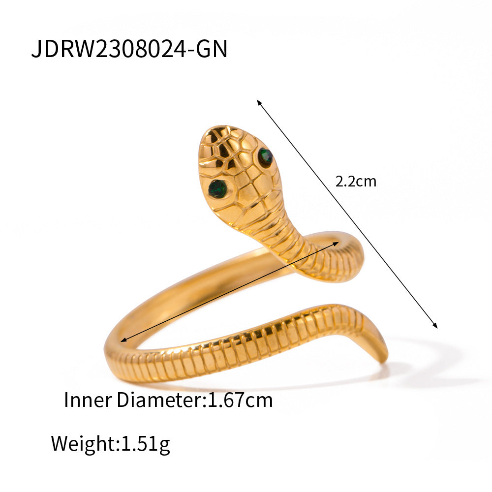 Wholesale  Stainless Steel Snake Opening Ring