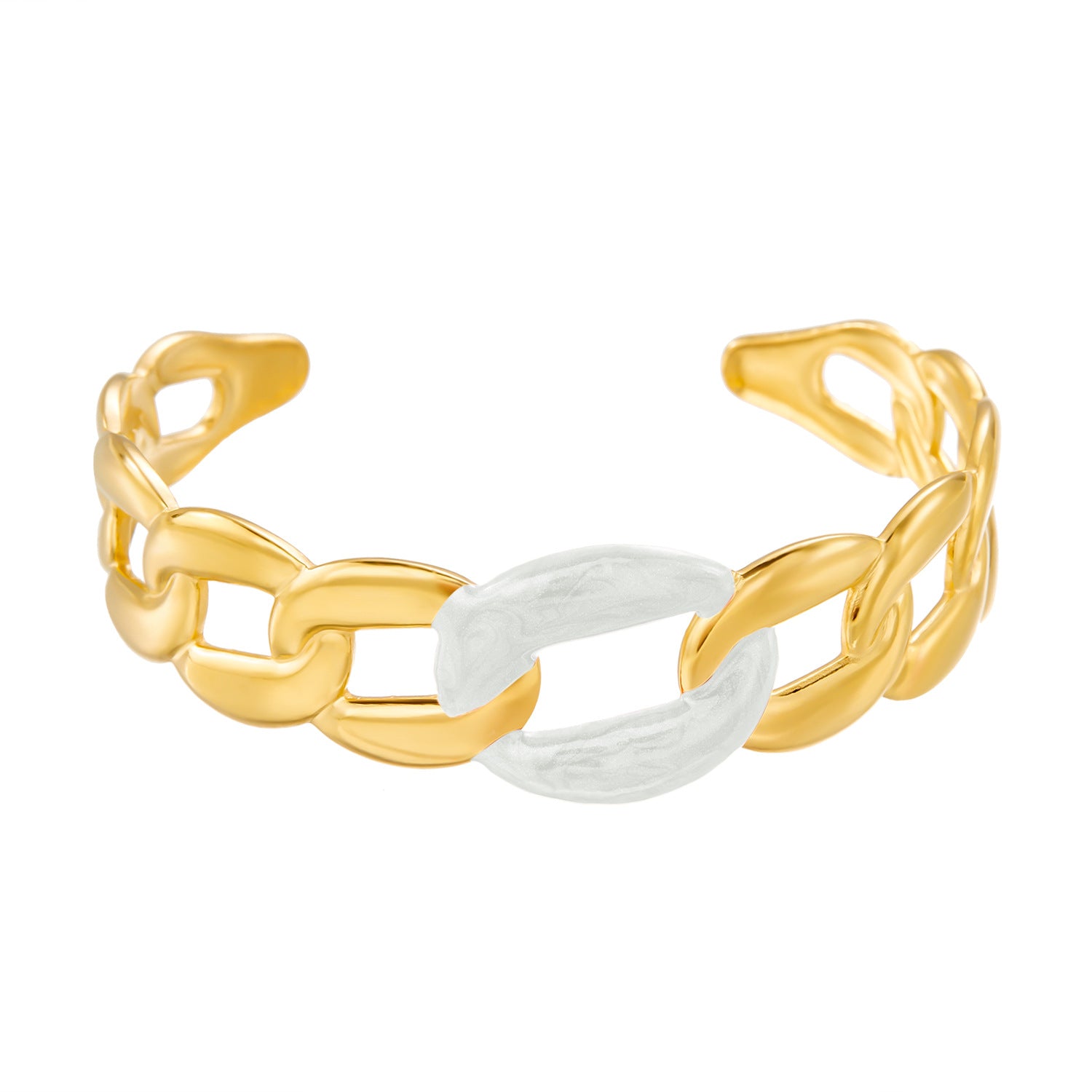 Wholesale stainless steel not fade cold  love oil drop light luxury open bracelet