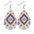 Wholesale Western Style Ethnic Totem Pattern Striped Leather Drop Shape  Earrings