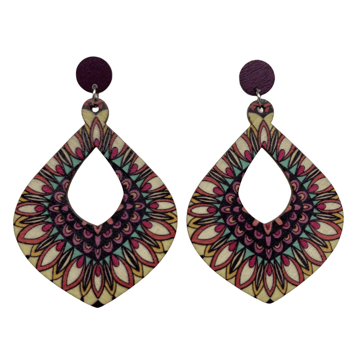 Wholesale Bohemian Vintage Wooden Earrings ACC-ES-FX004