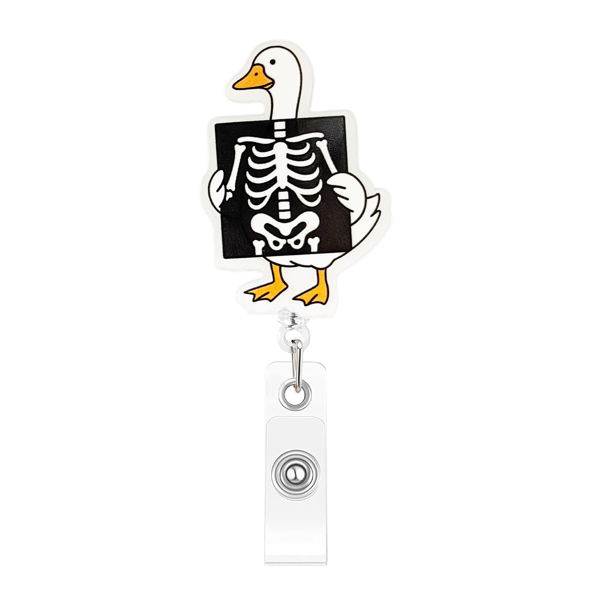 Wholesale Chic  Skull Retractable Badge Holder Plastic ID Card Clip Party Favor Bag Charm