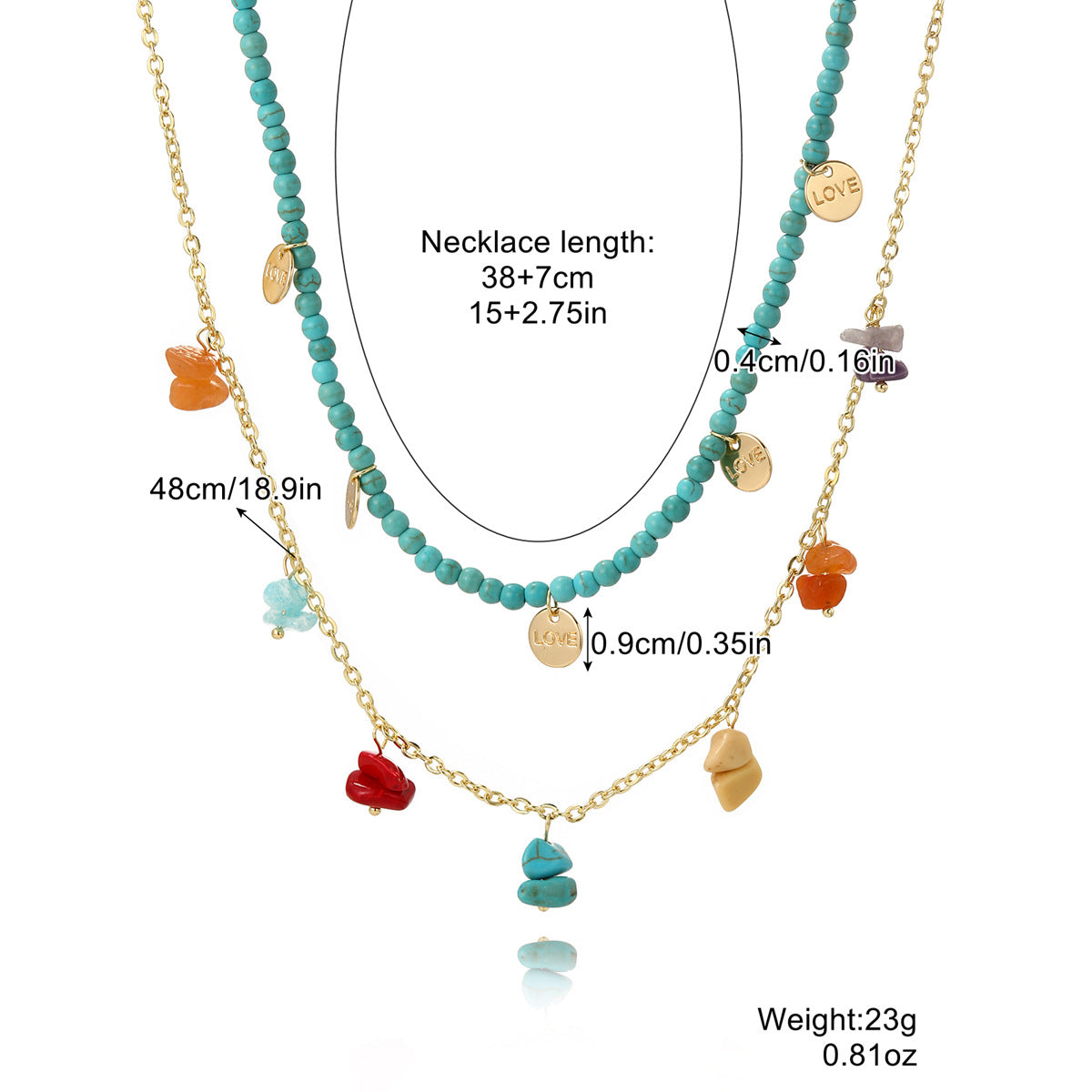 Wholesale Vintage Turquoise Bohemian Turquoise Ethnic Style Necklace ACC-NE-ManYi014