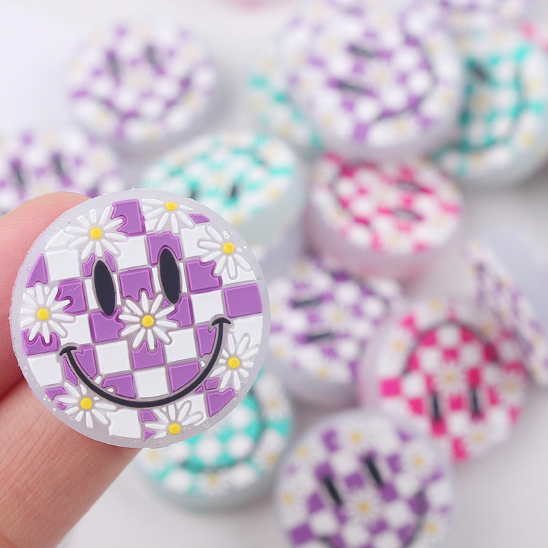 Wholesale Cartoon Smiley Flowers Autism Care Focal Beads DIY Bead Accessories