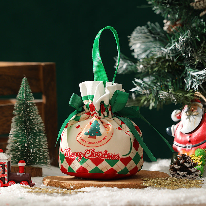 Wholesale Creative Christmas Gift Velvet Apple Bag  Decorations