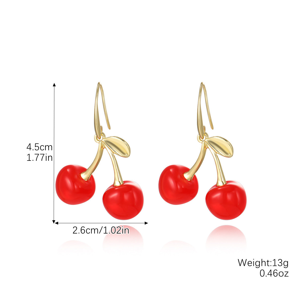 Wholesale Summer Hot-Selling Earrings Cherry Earrings  Fruit Cherry Earrings