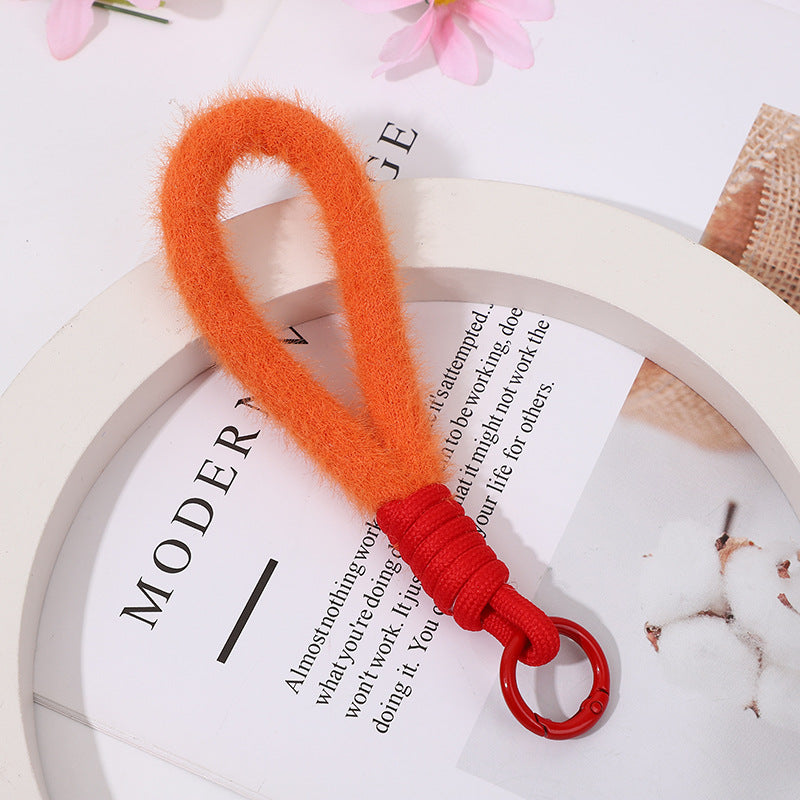Wholesale hand-woven plush rope Keychains