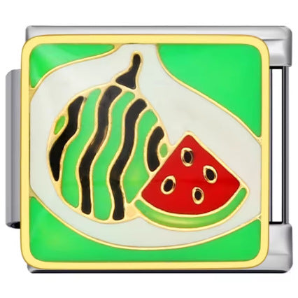 Wholesale Italian Charm Bracelet 9mm DIY Splicing Watermelon Lighthouse Stainless Steel Composable Bracelet