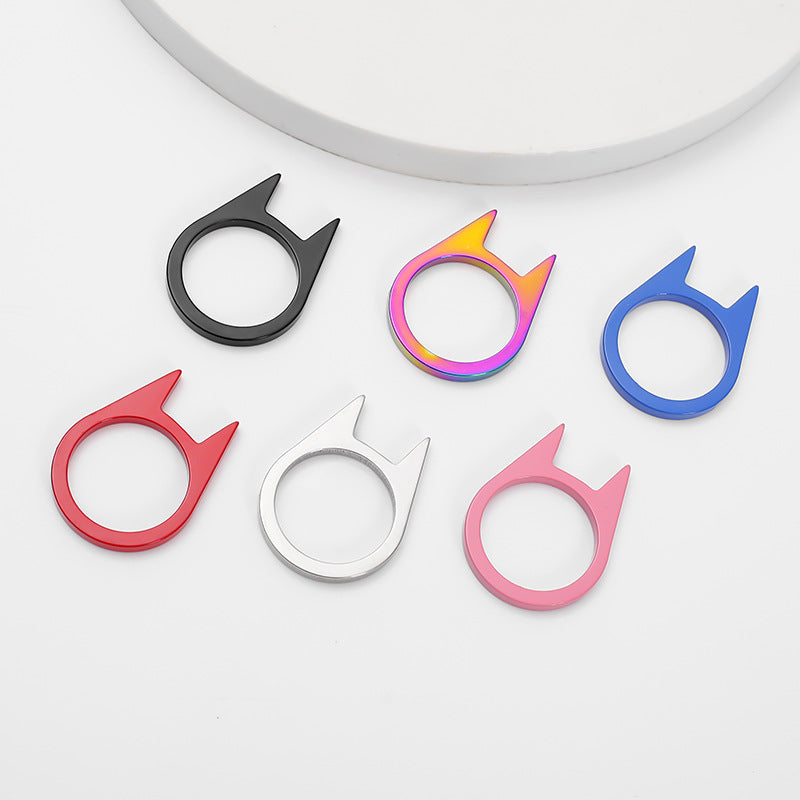 Wholesale  Single Finger Buckle Outdoor Products Ring Keychains