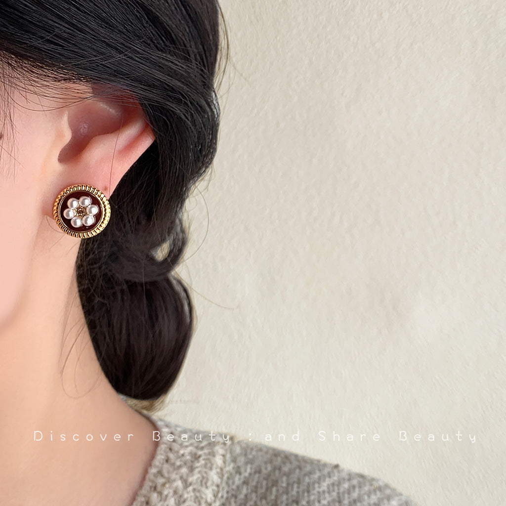 Wholesale Oil Drop Luxury Pearl Earrings