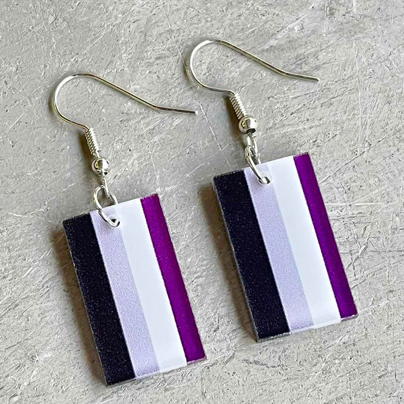 Wholesale 2 Pairs/pack LGBT Rainbow Square Acrylic Earrings Summer ACC-ES-HY006