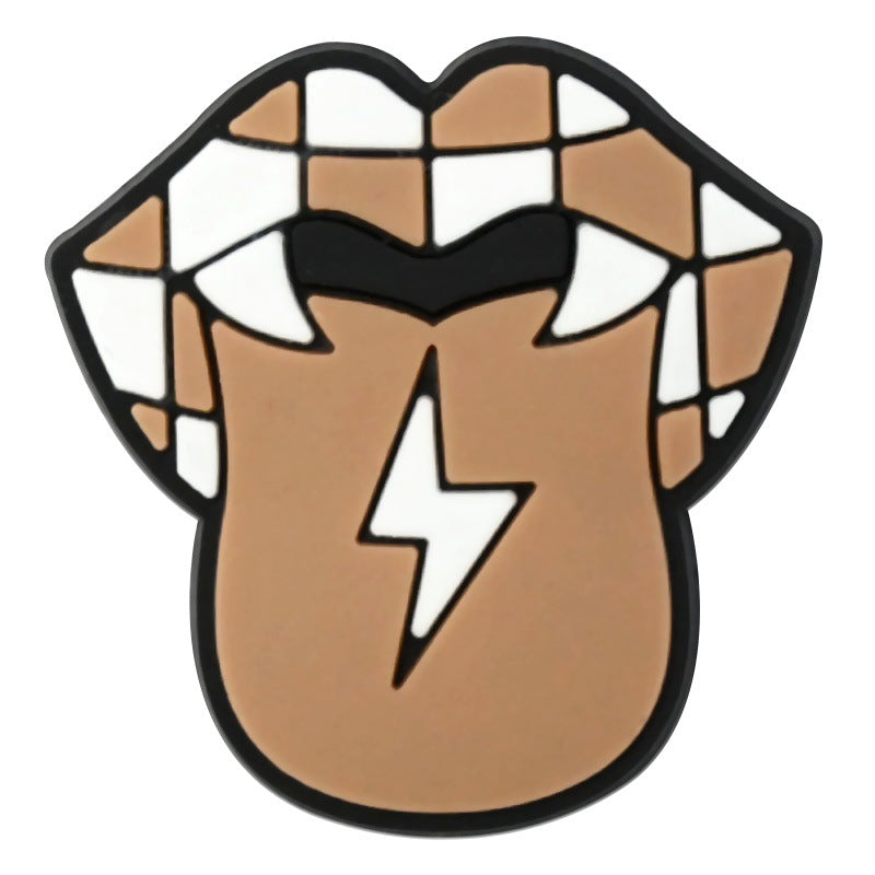 Wholesale  Random 100pcs Cartoon Skull   PVC Soft Rubber Shoe Buckle Decoration