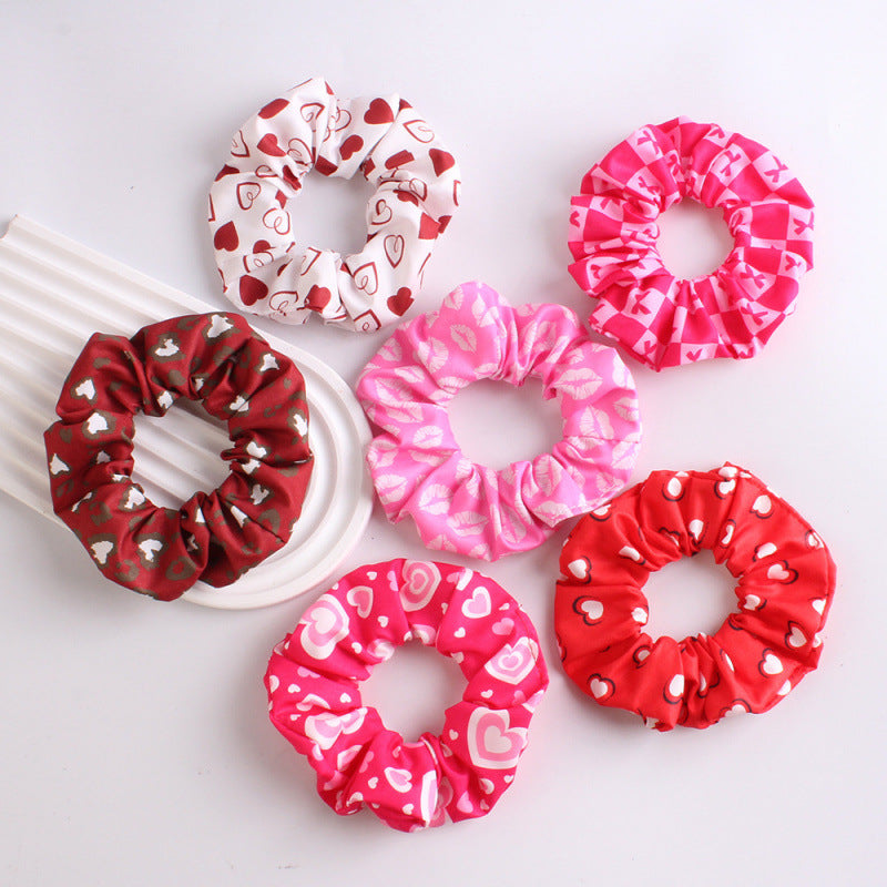 Wholesale Valentine's Day Heart Pattern Hair Tie