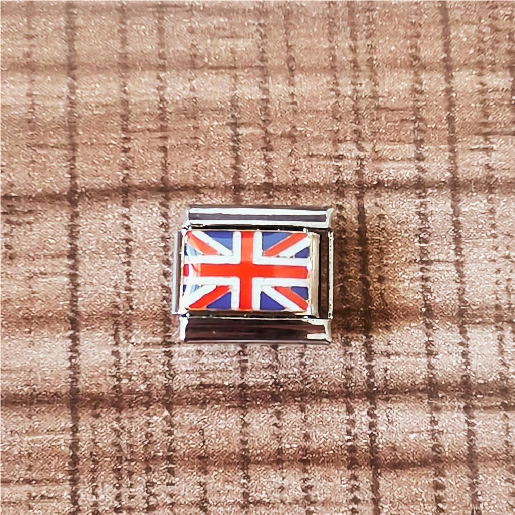 Wholesale 2pcs Italian Charm Bracelet 9mm DIY Splicing Removable Stainless Steel Flag Series Composable Bracelet ACC-BT-XY043