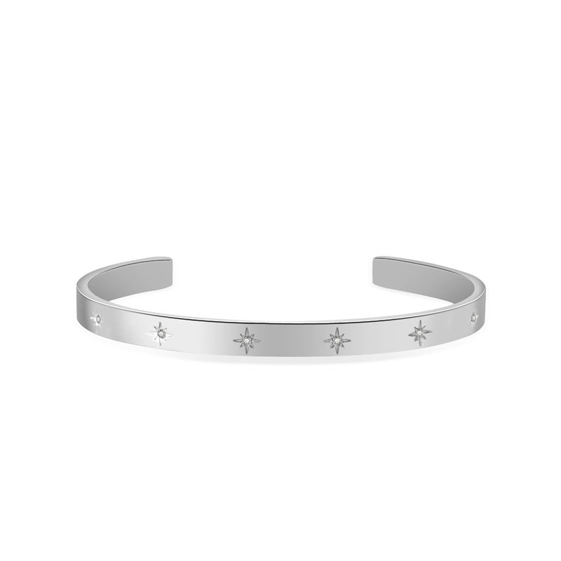 Wholesale  diamond-embedded open bracelet  titanium steel  bracelet