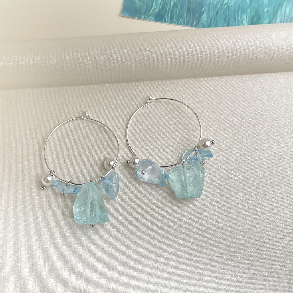 Wholesale  Crystal Blue Earring
