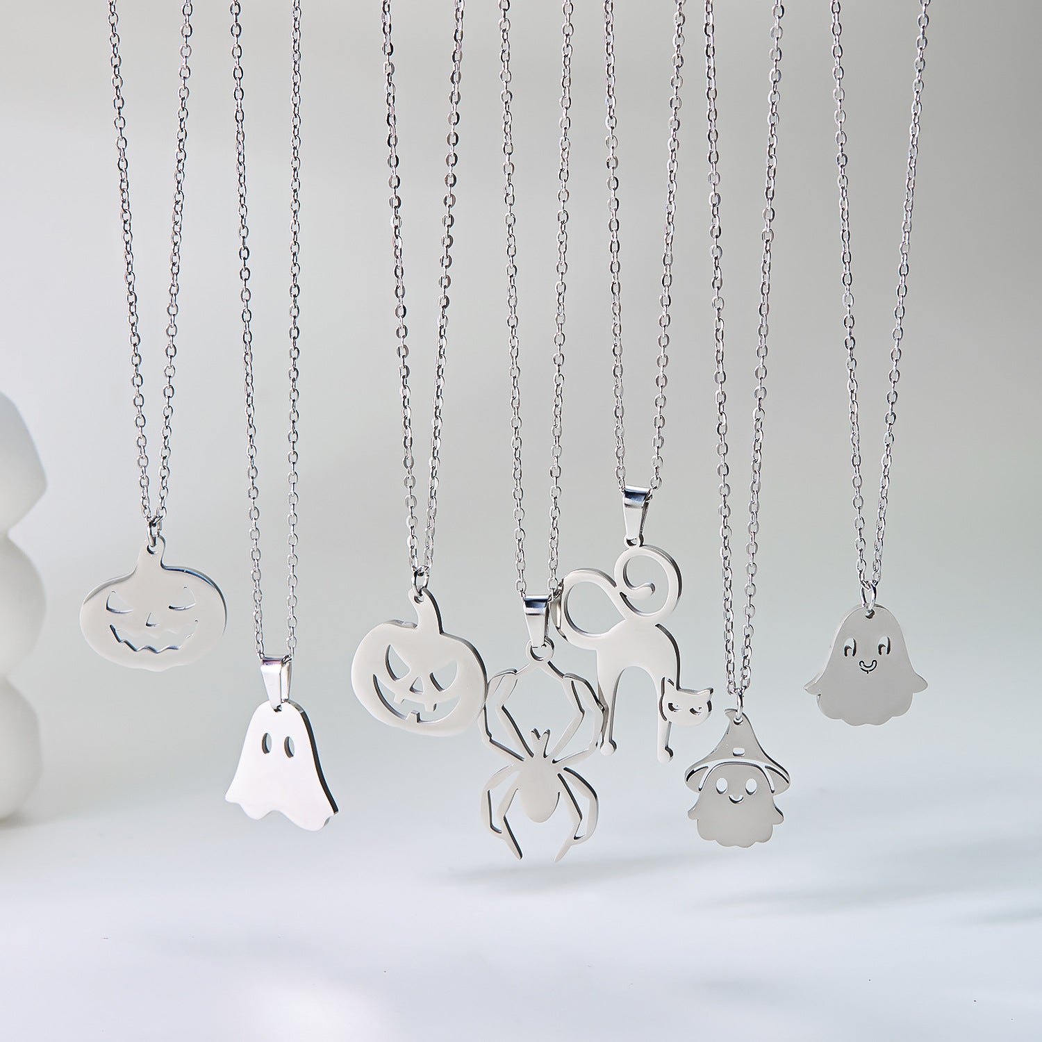 Wholesale  Element Titanium Steel Necklace Pumpkin Head Ghost Jewelry