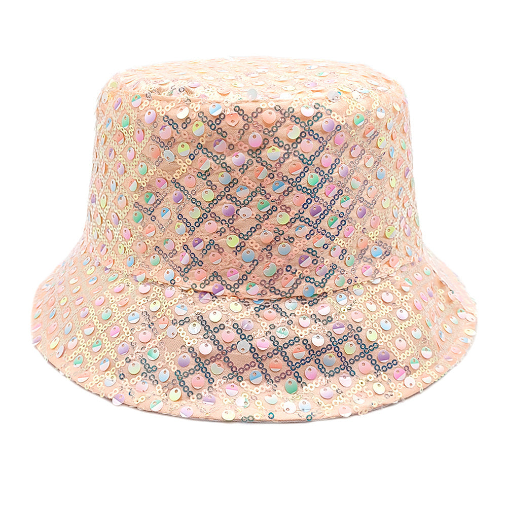 Wholesale  Fashion Sunshade Sequin Small Basin Hat Bucket Hat