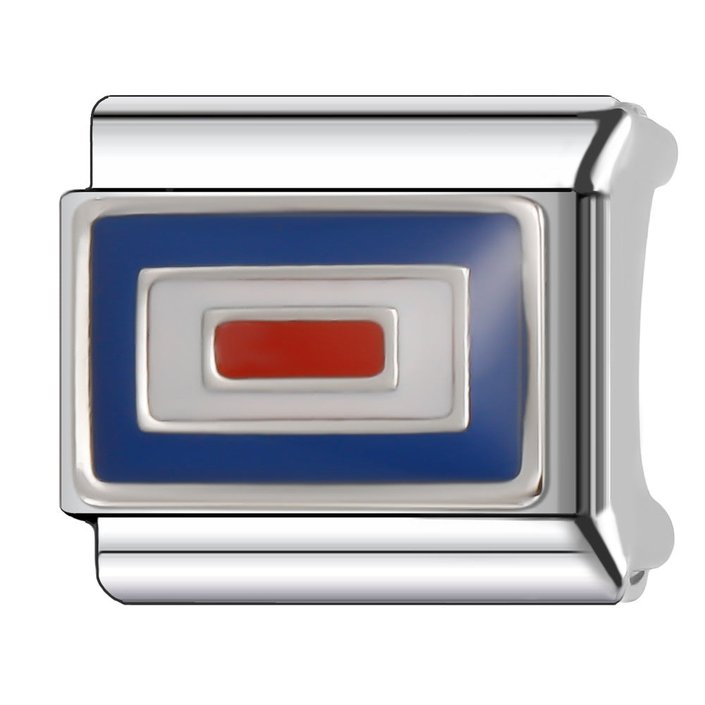 Wholesale Italian Charm Bracelet 9mm DIY Splicing Creative Pattern Stainless Steel Composable Bracelet