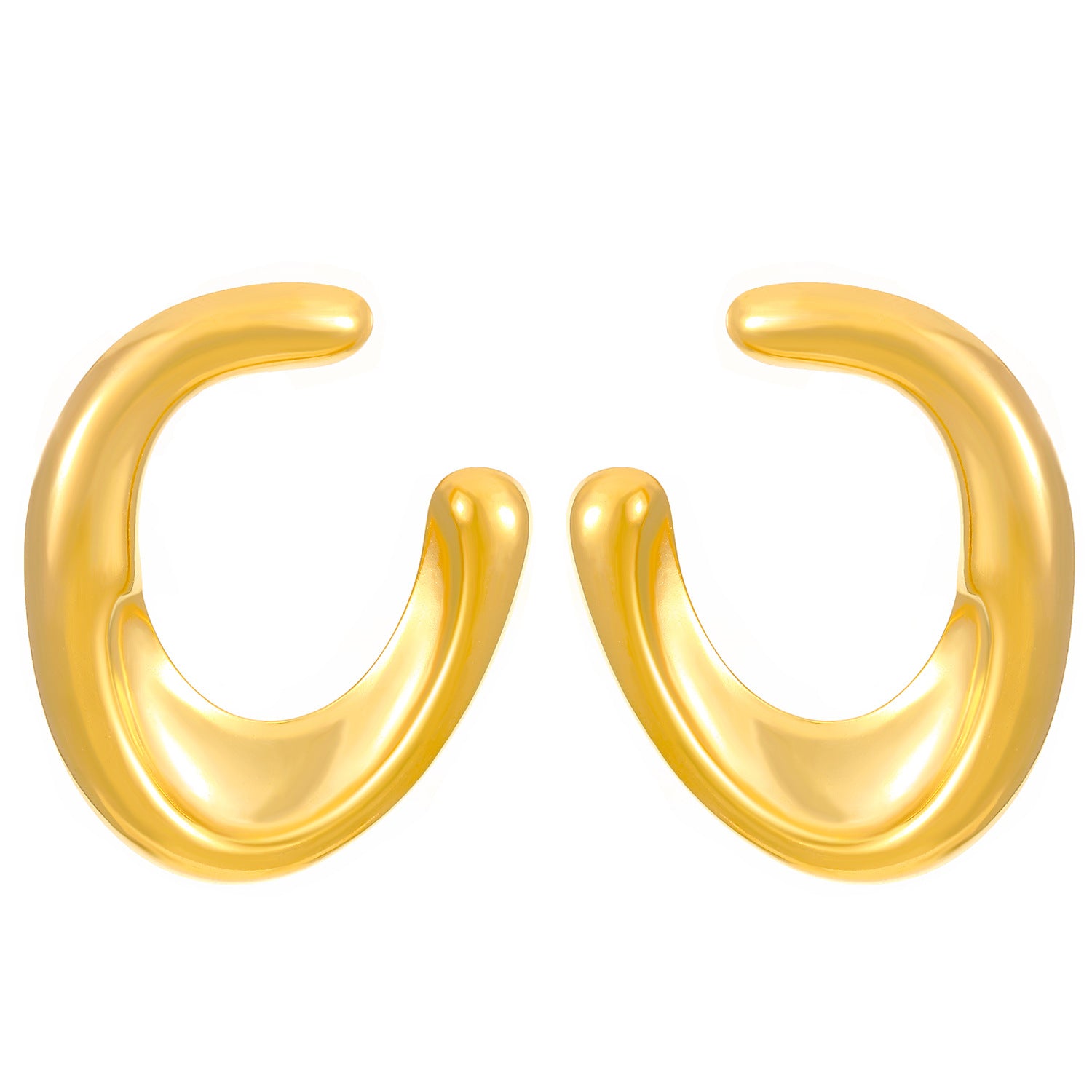 Wholesale Stainless Steel Electroplated Geometric Heart Sun Spiral Eye Earrings Stylish Women S Jewelry Accessory