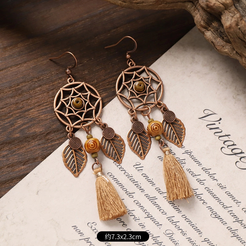 Wholesale Alloy Butterfly Bohemian Earrings Long Tassel Drop Earrings Fashion Accessory for Women Party Wear