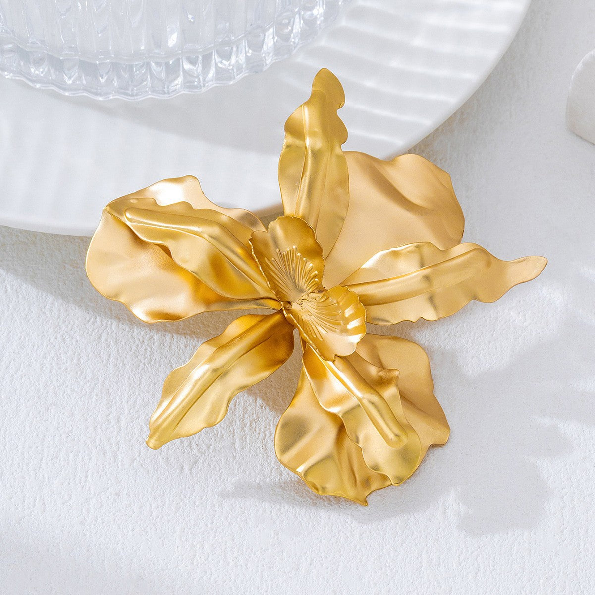 Wholesale Fashionable Trendy Metal Large Flower Brooch
