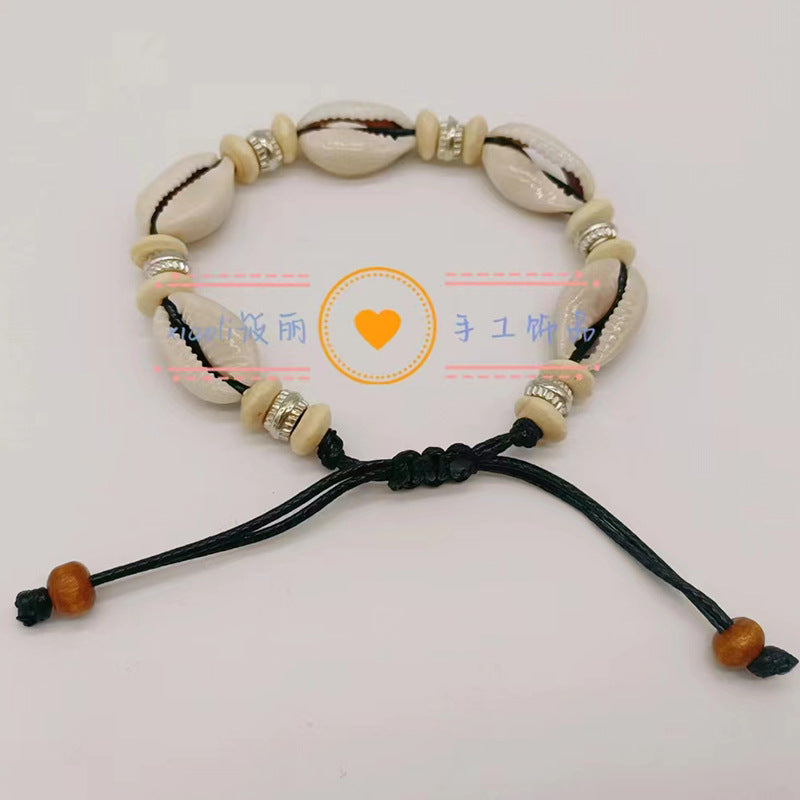 Wholesale Boho Style Shell Braided Natural Shell Hand Knotted Bracelet Rope Beaded Bracelets ACC-BT-Youl004