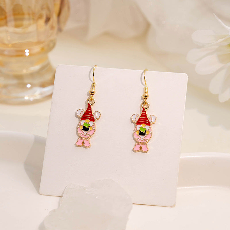 Wholesale Easter Egg Cartoon Oil Drop Earrings