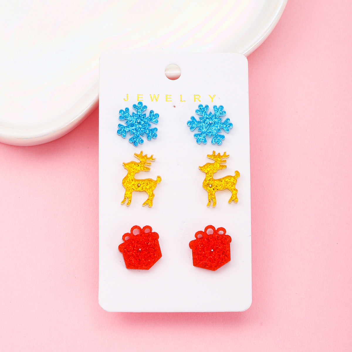 Wholesale  Acrylic Combination Christmas Earrings suit
