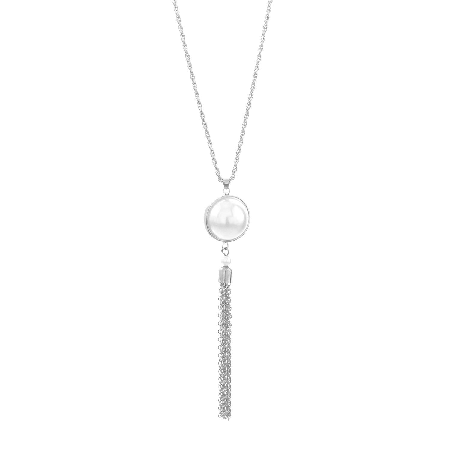 Wholesale simple knotted tassel long necklace