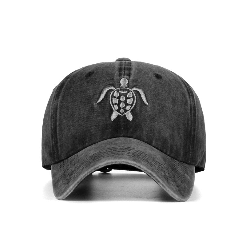 Wholesale Vintage Distressed Washed Baseball Cap Sun Protection Visor Peaked Cap Hat Sea Turtle ACC-HT-DuJIaer001