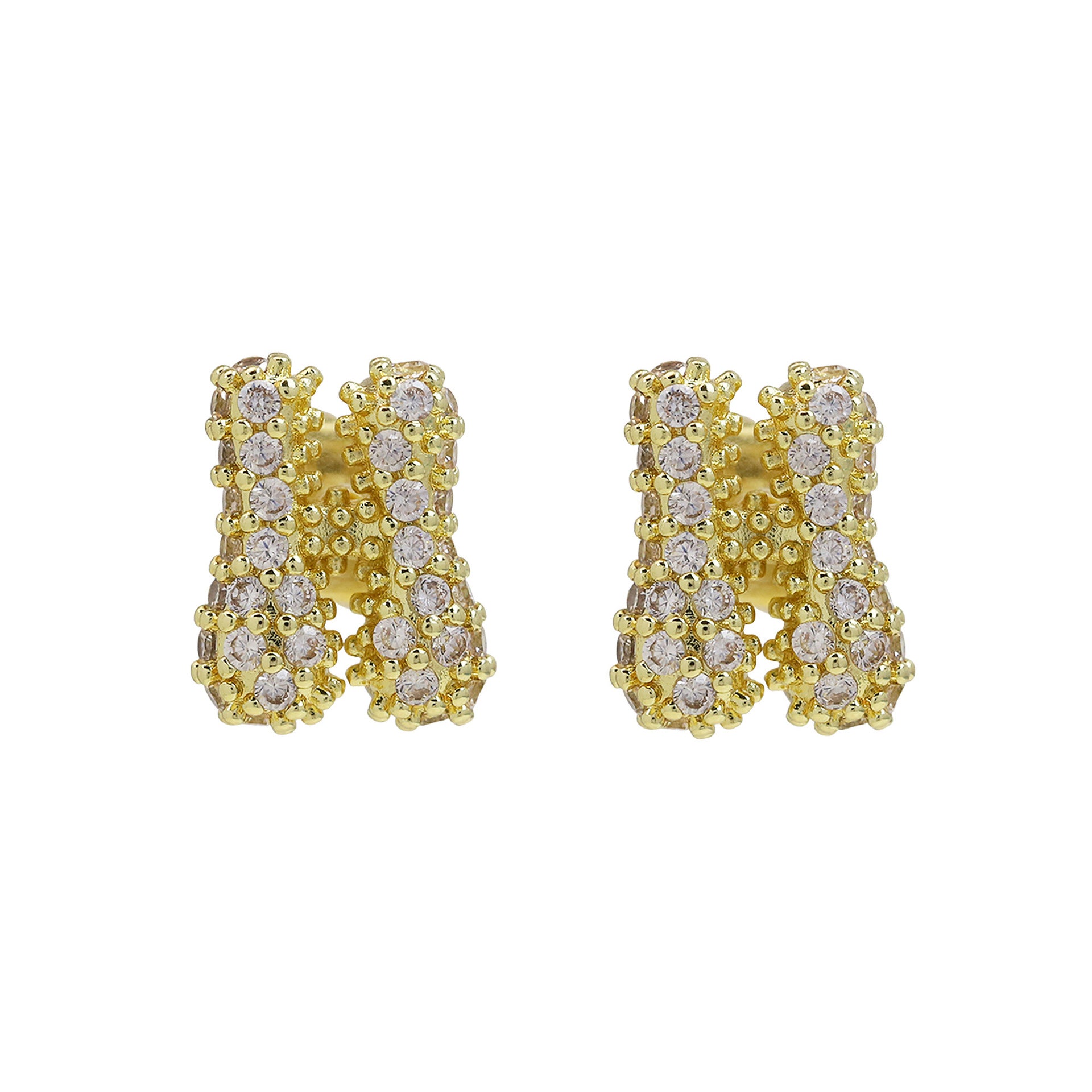 Wholesale 18k Brass Balloon Bubble Zircon small size 26 English Cute Letter Earrings
