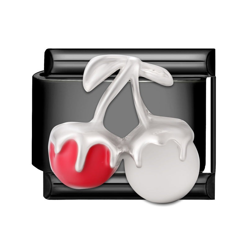 Wholesale 9mm Italian Charm Starter Bracelets DIY black Single Section Creative Stainless Steel Composable Bracelet