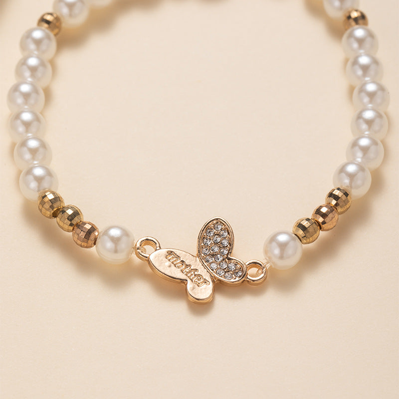 Wholesale  diamond bracelet pearl beaded suit