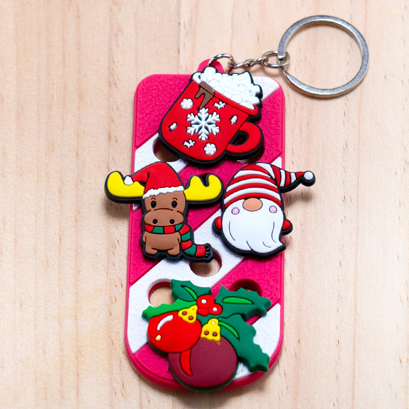 Wholesale  cartoon keychain pendant PVC key board fluorescent hole board accessories