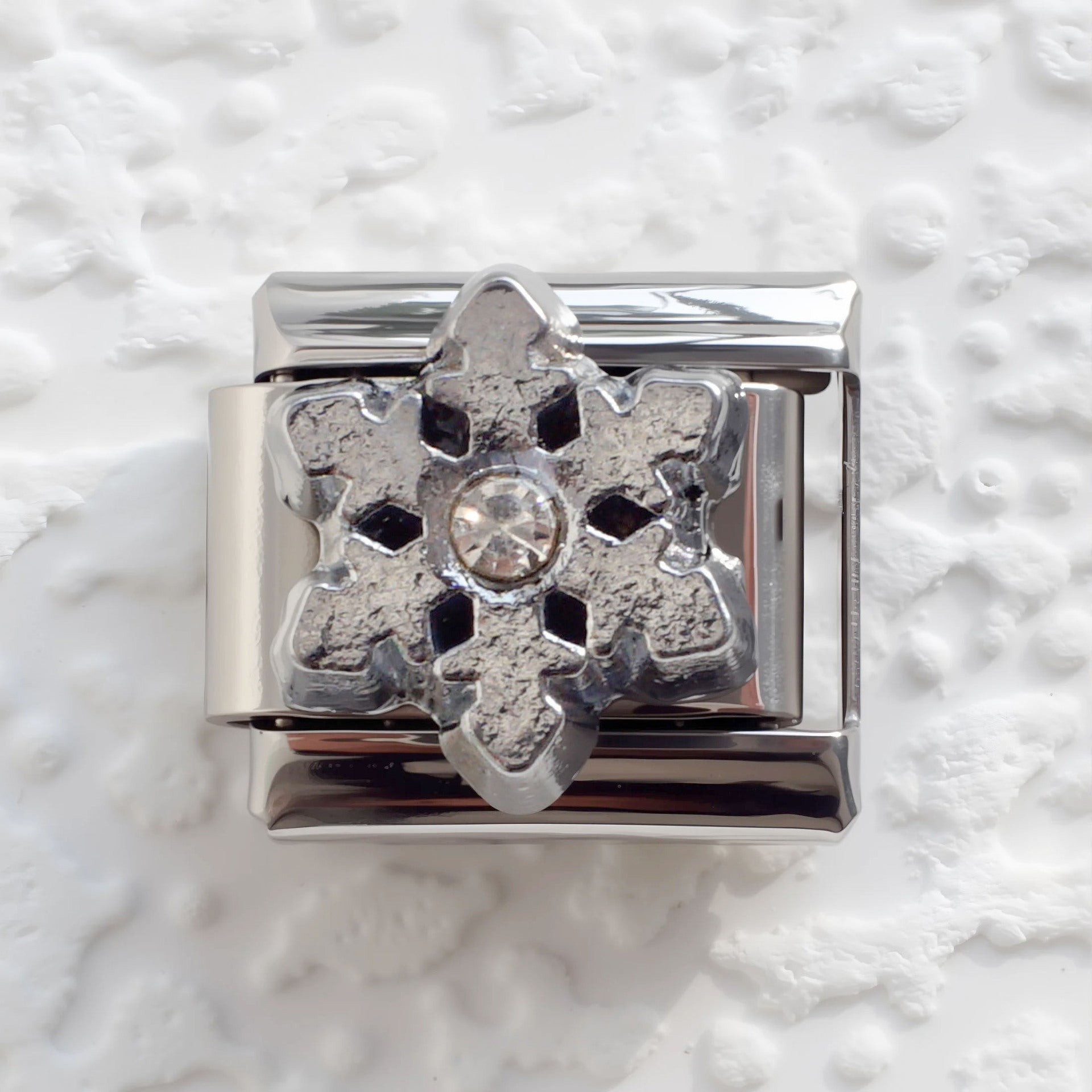 Wholesale 5pcs/pack Makeup &  Accessories Enamel Italian Charms Single Section Creative Stainless Steel Composable Bracelet