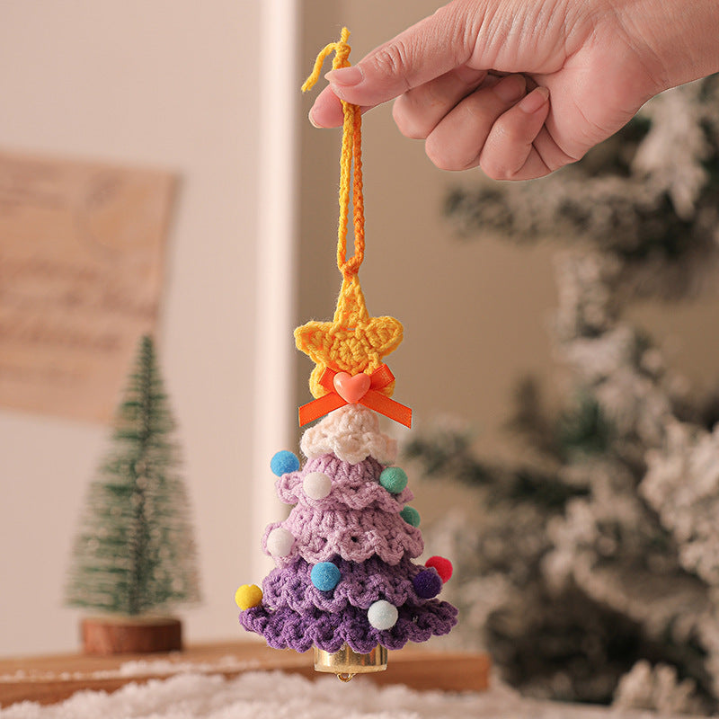 Wholesale  Plush  Pendant Wool Crocheted Christmas Tree Ornaments Decorations