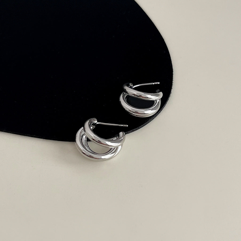 Wholesale Retro Geometric Metal Exaggerated Earrings Vintage Earrings Statemente Earrings ACC-ES-Eryu007