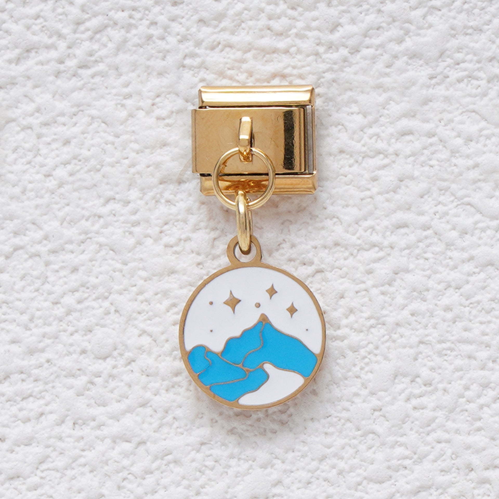 Wholesale Italian Charm Bracelet 9mm DIY Splicing Blue Eye Pendant Stainless Steel Composable Bracelet