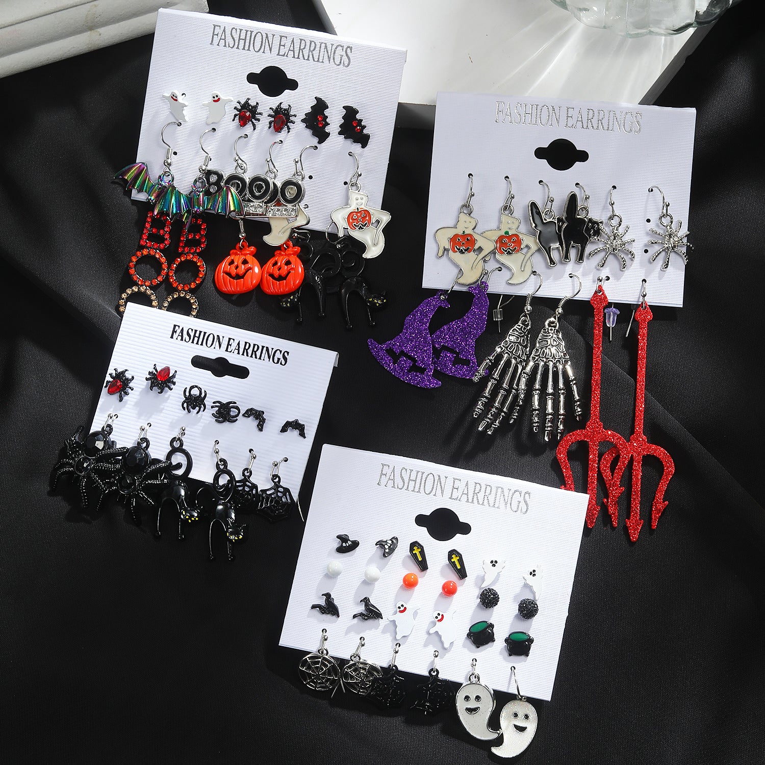 Wholesale Halloween Horror Alloy Oil Drop Earrings ACC-ES-Anduo004