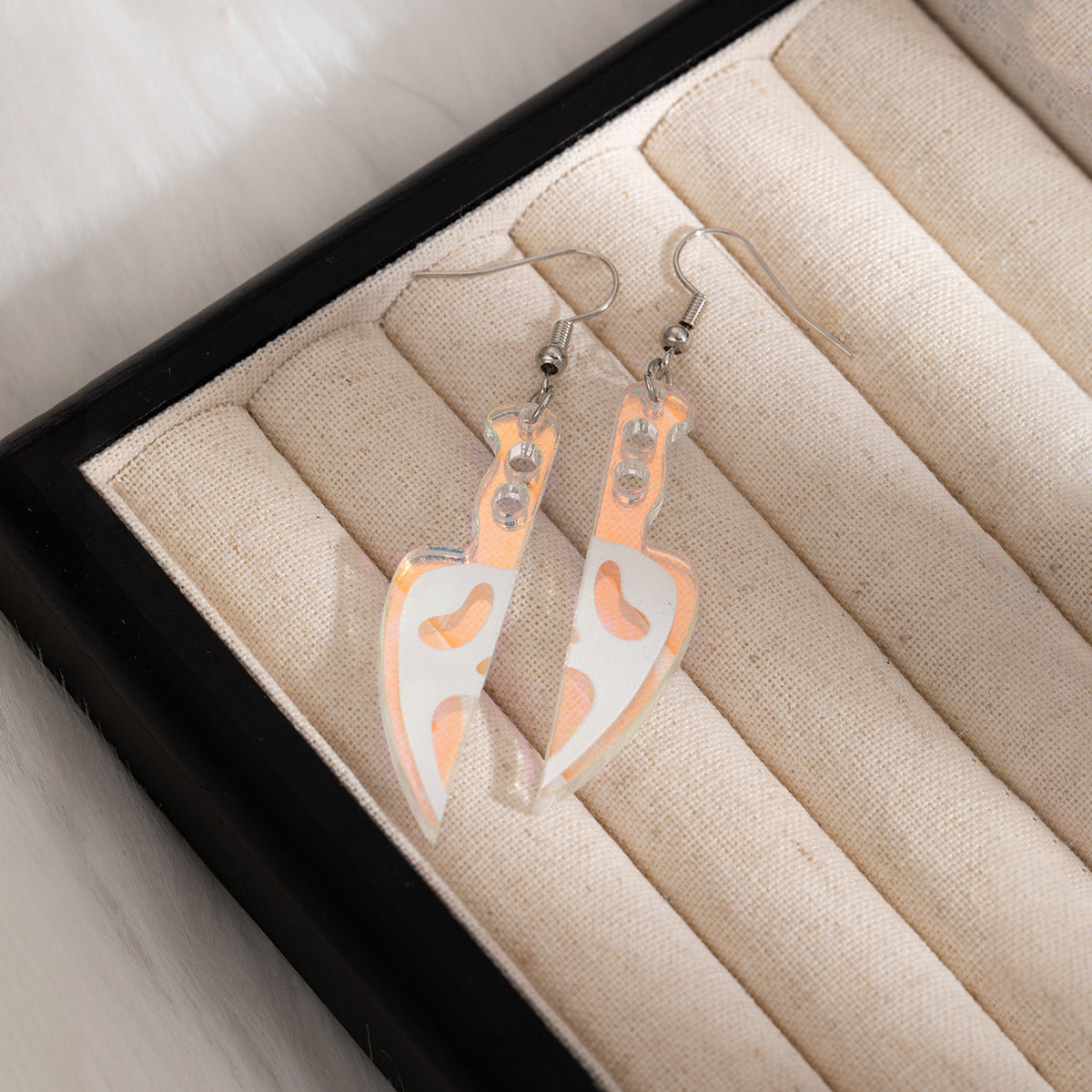 Wholesale Halloween  Skull Laser Knife Ear  Acrylic Earrings