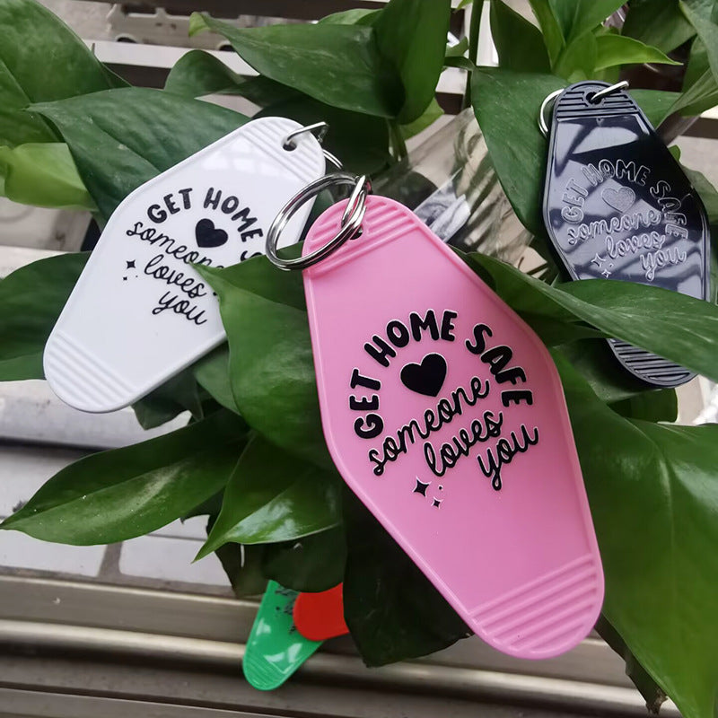 Wholesale Hotel Plastic UV Printing Keychain ACC-KC-MeiXin013